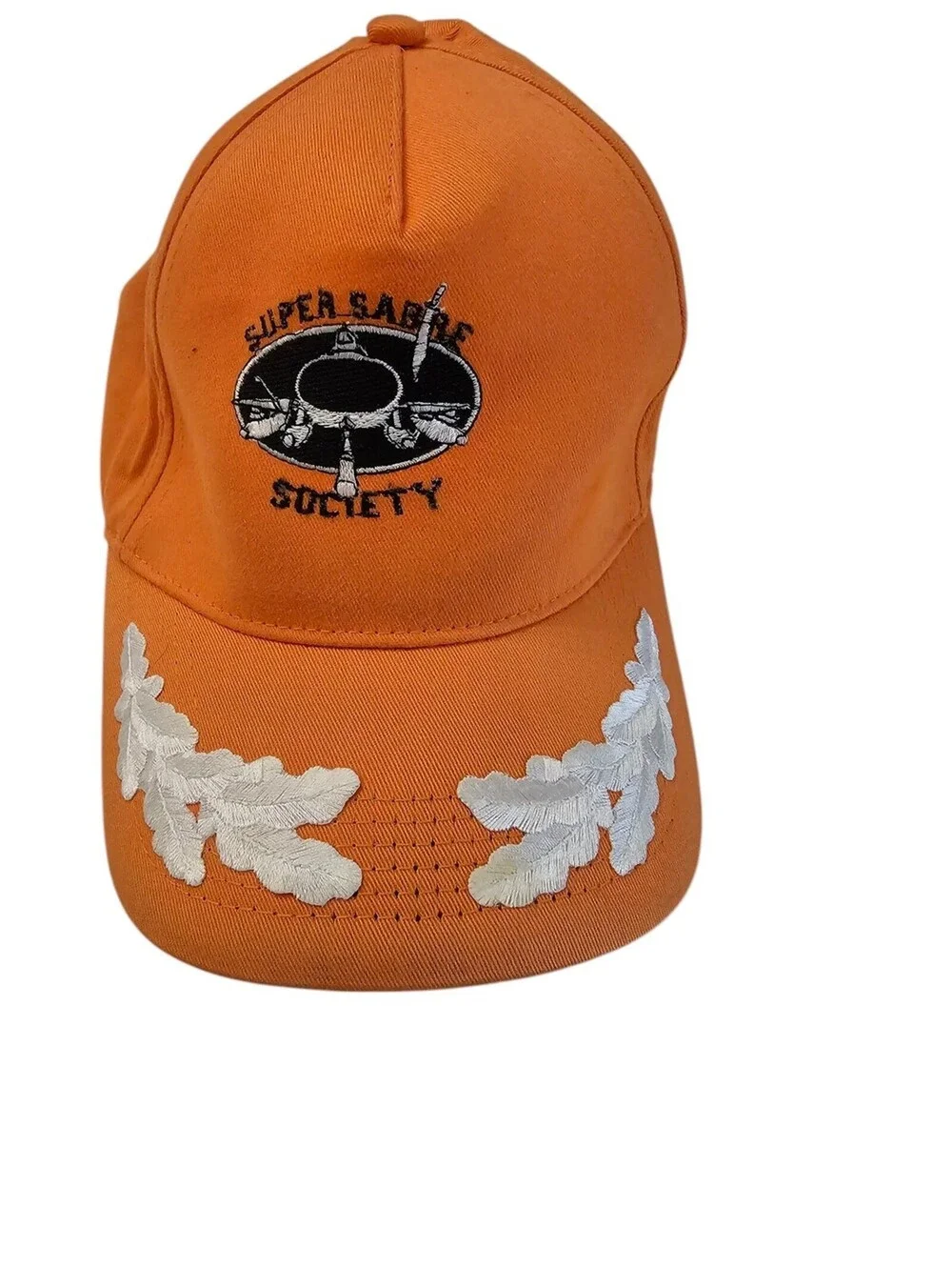 Super Sabre Society Rare Strapback Embroidered Baseball Hat Orange